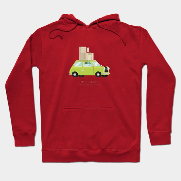 Mr. Bean - Famous Cars Hoodie by Fred Birchal